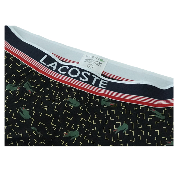 Boxer Lacoste Hombre Prints Colors Negro Verde